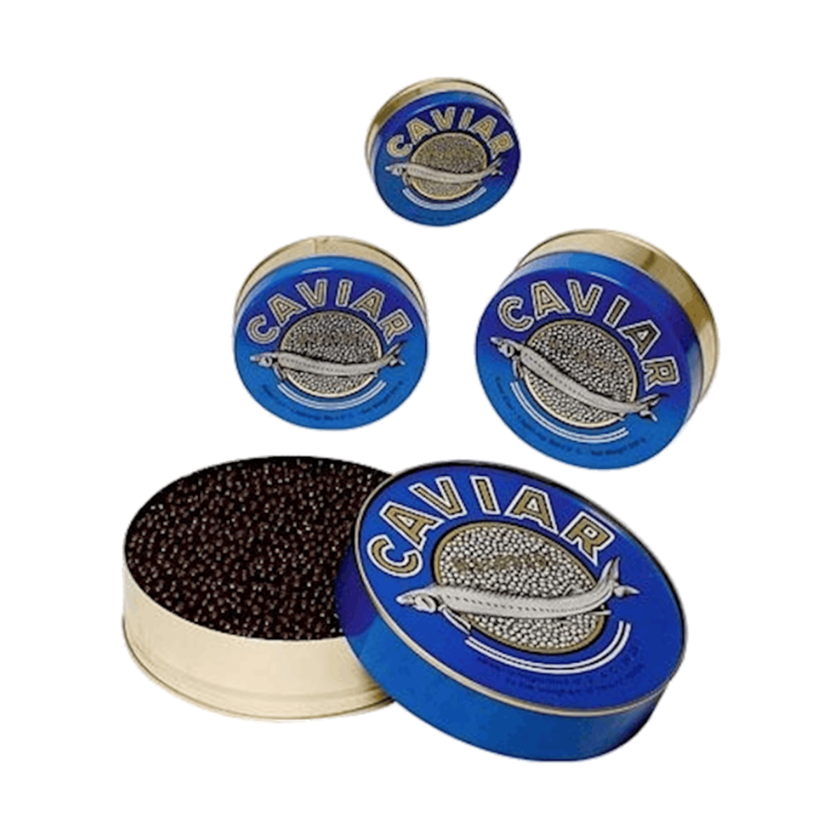 Sturgeon caviar tin
